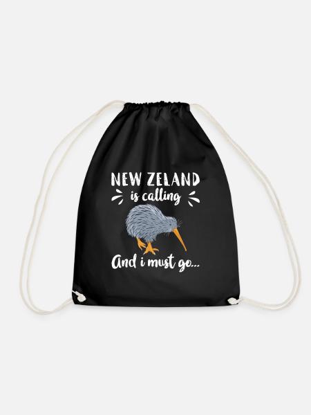 Neuseeland Kiwi - Turnbeutel - Schwarz