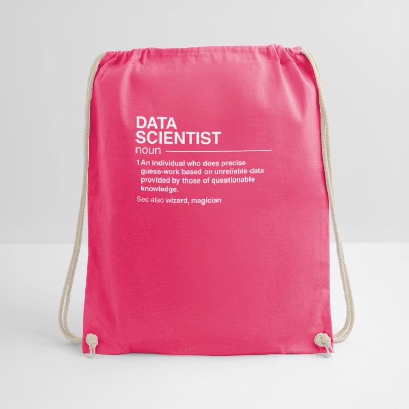 Funny data scientist definition data analyst Drawstring Bag