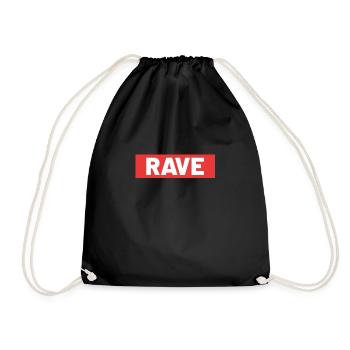 Techno Festival Rave Raver Drogen Druff Herr - Turnbeutel - Schwarz - Vorne