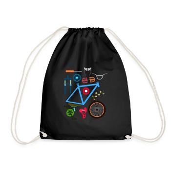 VTT cycliste vtt mécanicien vélo - Sac de sport léger - noir - Devant