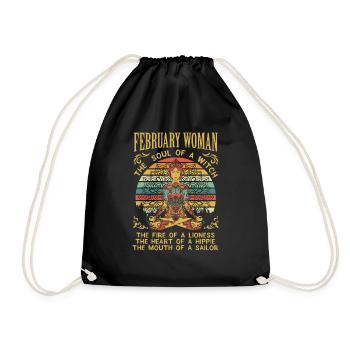 February Woman Soul Witch - Drawstring Bag - black - Front