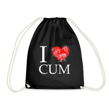 J’adore Sperme Sperme Sperme Jizzle sperme sous-traitance sexe - Sac de sport léger - noir - Devant