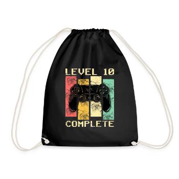 Niveau 10 Chemise 10 ans 10e chemise d’anniversaire - Sac de sport léger - noir - Devant