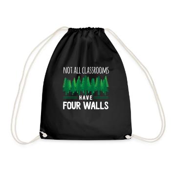 Not All Classrooms Have Four Walls Classroom - Drawstring Bag - black - Front