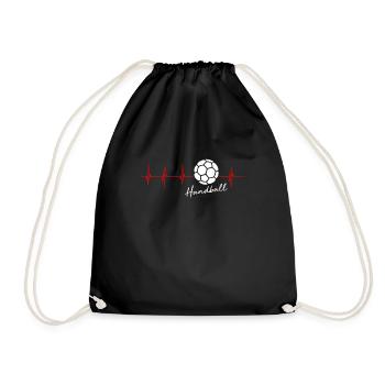 Handball handball jouer idée cadeau cadeau - Sac de sport léger - noir - Devant