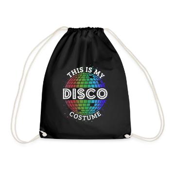 Disco Costume Funny - Drawstring Bag - black - Front