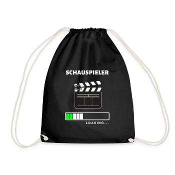 T-Shirt Theater Schauspielen Schauspieler Geschenk - Turnbeutel - Schwarz - Vorne