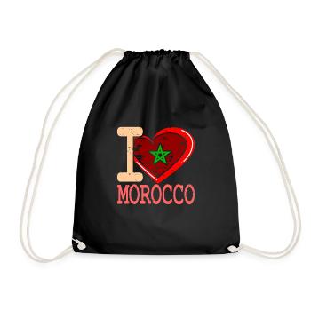 Le maroc - Sac de sport léger - noir - Devant