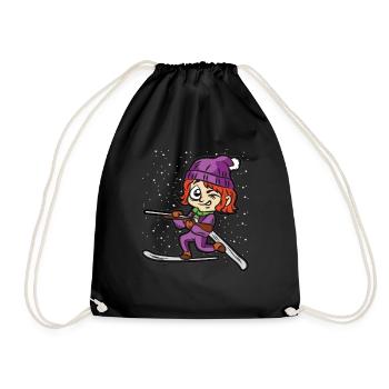 COOL BIATHLON GIRL sports d'hiver filles femmes - Sac de sport léger - noir - Devant
