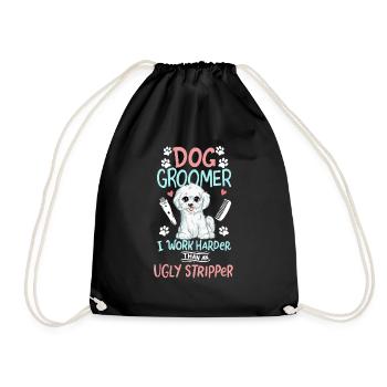 Toiletteur pour chiens Salon de chien Salon de coiffure pour chiens - Sac de sport léger - noir - Devant