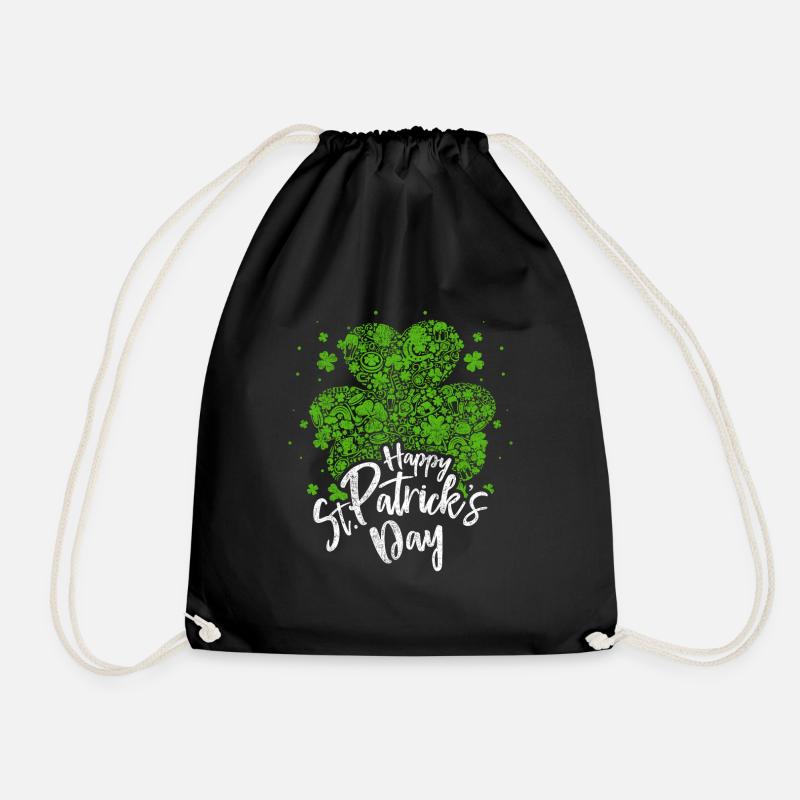 Saint Patricks Day - Drawstring Bag - black
