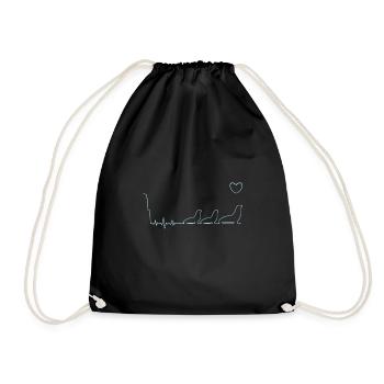 Heartbeat Seals ECG Heartbeat - Sac de sport léger - noir - Devant