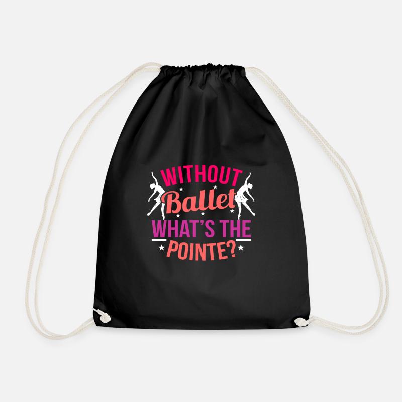 ballet - Drawstring Bag - black