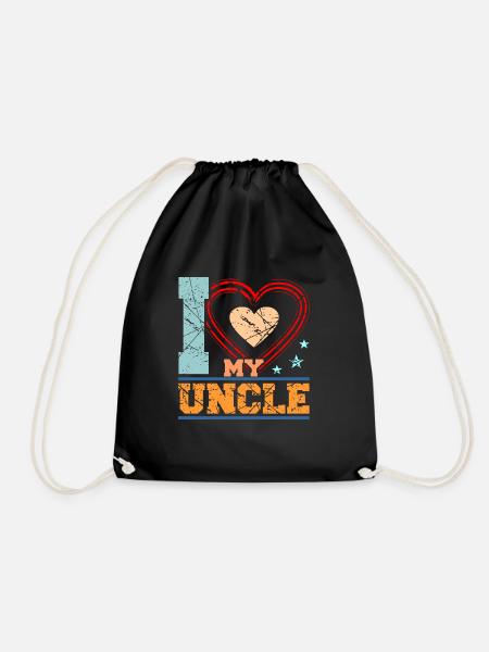 uncle - Drawstring Bag - black