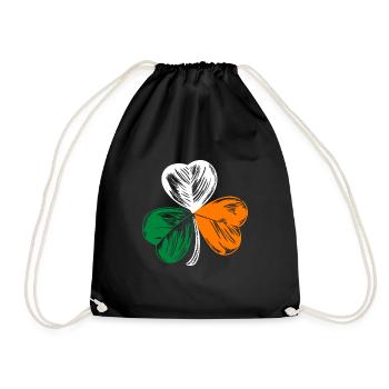 Ireland flag - Drawstring Bag - black - Front