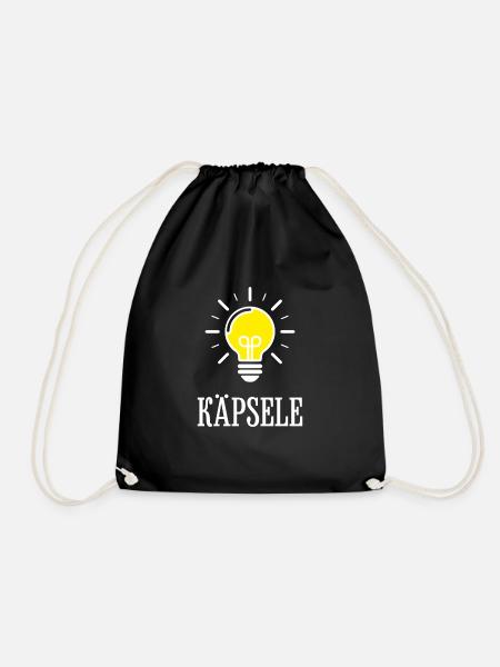 Käpsele Schwäbischer Spruch Shirt - Turnbeutel - Schwarz