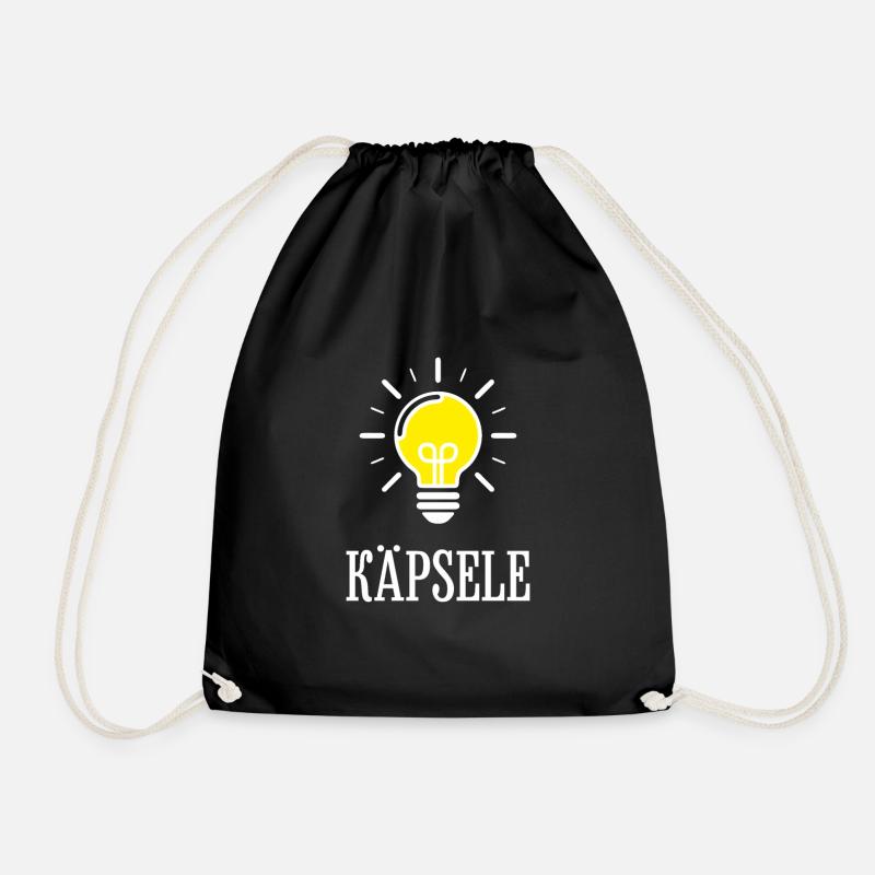 Käpsele Schwäbischer Spruch Shirt - Turnbeutel - Schwarz