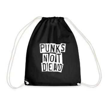 punk rock punk rocker punker - Drawstring Bag - black - Front