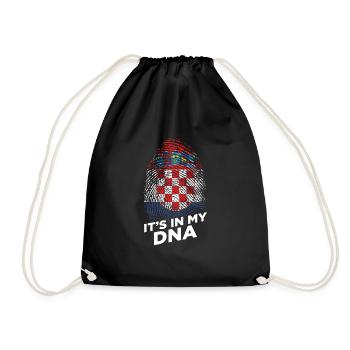 Kroatien - Turnbeutel - Schwarz - Vorne