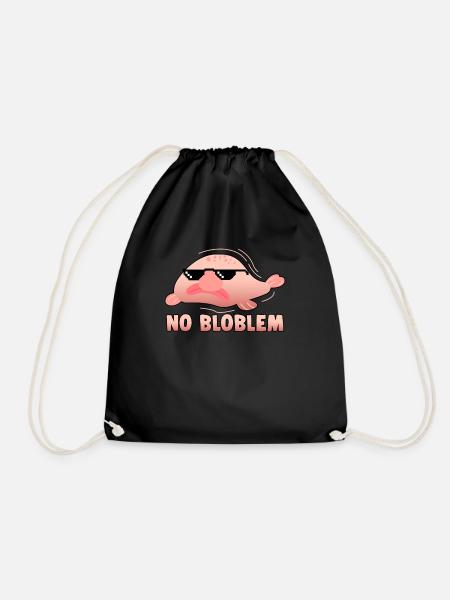 no bloblem Blobfisch Fisch Sonenbrille Geschenk - Turnbeutel - Schwarz