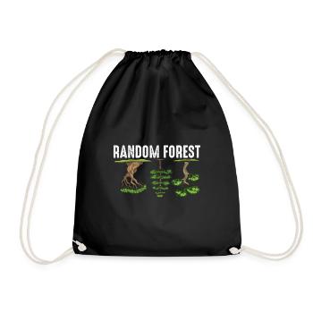 Artificial classification math random forest - Drawstring Bag - black - Front
