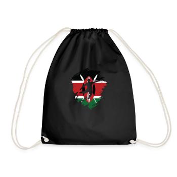 Kenya - Drawstring Bag - black - Front