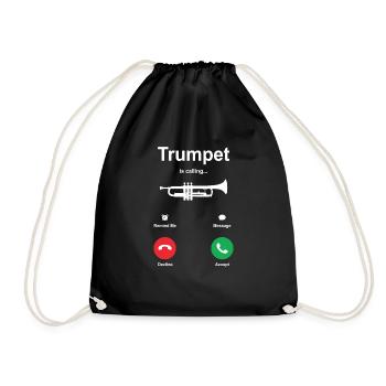 Trumpet - Drawstring Bag - black - Front