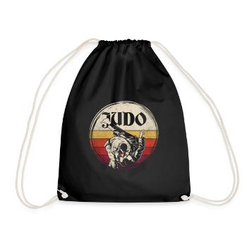 Sport de judo rétro - Sac de sport léger - noir - Devant