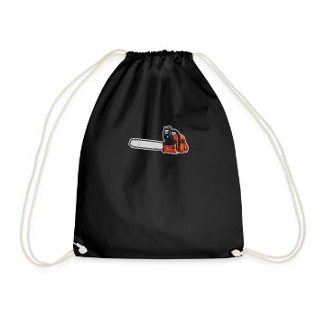 Chainsaw chainsaw - Drawstring Bag - black - Front
