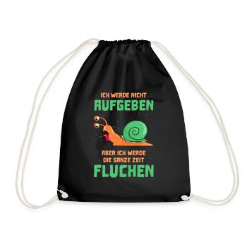 Schneckenrennen Sport Lustig - Turnbeutel - Schwarz - Vorne
