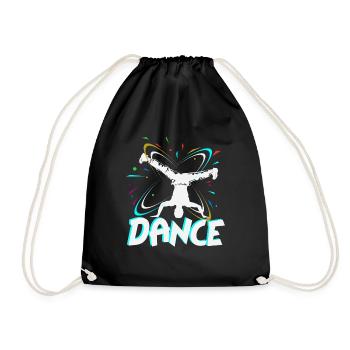 break dancing - Drawstring Bag - black - Front