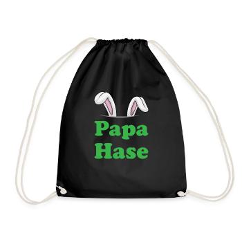 Ostern Osterhase Dad Eiersuche - Turnbeutel - Schwarz - Vorne