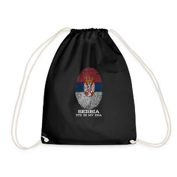 Serbia - Drawstring Bag - black - Front