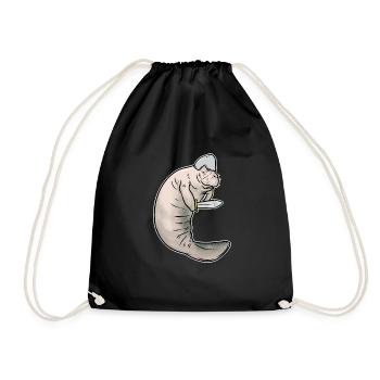 1178 MANATEE NIGHT - Drawstring Bag - black - Front