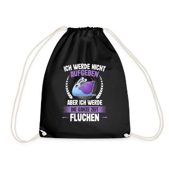 Nicht aufgeben nur die ganze Zeit Fluchen - Läufer - Turnbeutel - Schwarz - Vorne