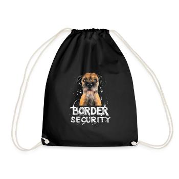 Chemise Border Terrier "SECURITE BORDURE" Vintage - Sac de sport léger - noir - Devant