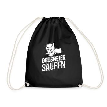 Dosenbier-Partei - Turnbeutel - Schwarz - Vorne