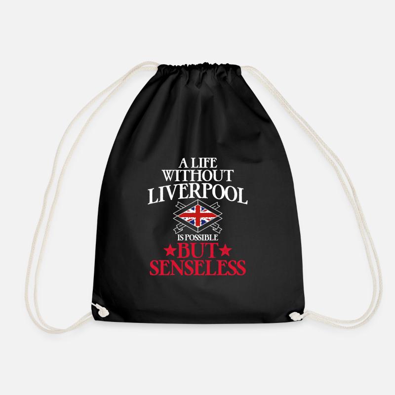 Liverpool - Drawstring Bag - black