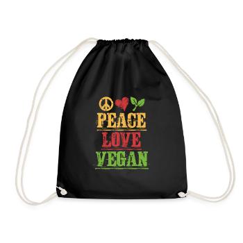 végétalien - Sac de sport léger - noir - Devant