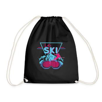 Domaine skiable de ski rétro - Sac de sport léger - noir - Devant