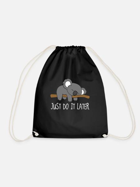 Koala vient de le faire plus tard - Sac de sport léger - noir