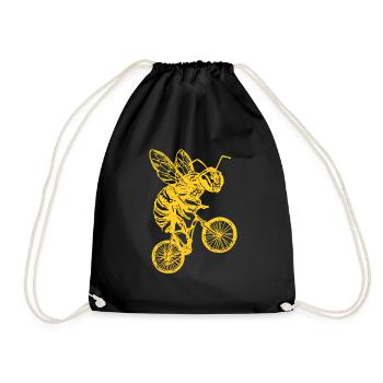 Bee Cycling T-Shirts - Turnbeutel - Schwarz - Vorne