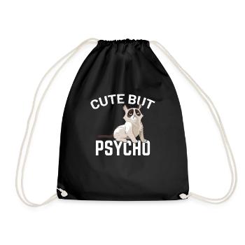 Mignon mais psycho chat horreur fou amoureux papa garçon - Sac de sport léger - noir - Devant