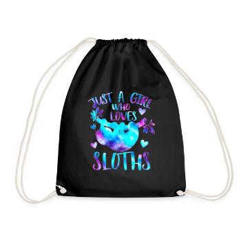 Juste une fille qui aime les paresseux - Sac de sport léger - noir - Devant