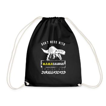 Mama-Saurus Mother - Drawstring Bag - black - Front