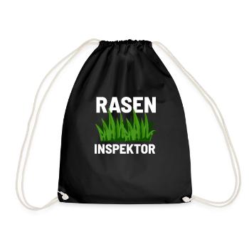 Raseninspektor Rasenmähen - Turnbeutel - Schwarz - Vorne