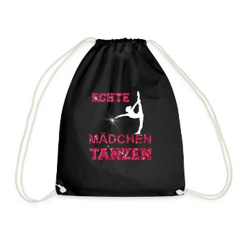 ECHTE MAeDCHEN TANZEN - Turnbeutel - Schwarz - Vorne