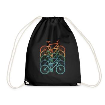 Bicycle Bike Tour - Drawstring Bag - black - Front