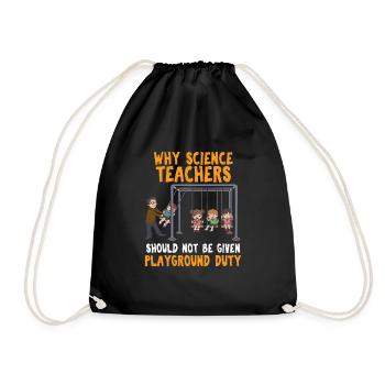 Lehrer Wissenschaftler Physiker Physik Geschenk - Turnbeutel - Schwarz - Vorne