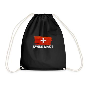 Suisse Idée de cadeau suisse - Sac de sport léger - noir - Devant